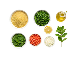 A Colorful Array of Fresh Ingredients for a Delicious Mediterranean Salad Recipe