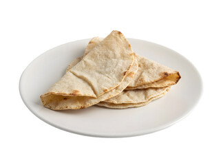 Delicious Homemade Tortillas on a White Plate Ready for Tasty Meal Enjoyment