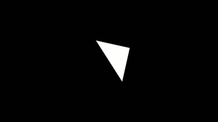 White Triangles Rotating on Black Background Abstract Geometric Animation Loop 3D Illustration 4K
