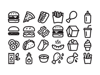 Footwear, Boots, and Casual Shoes Line Icons Set - Sandal, Flip Flop, Rain Boot, and Sneaker Vector