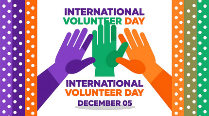 Celebrate International Volunteer Day on December 5th with this inspiring design showing unity and compassion, perfect for social media promotions