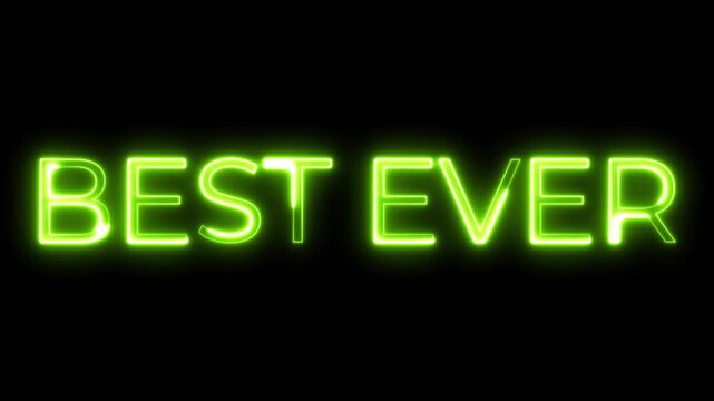 Best Ever Neon Typography Animation