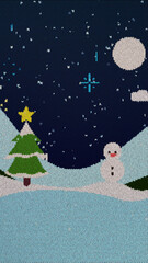 Christmas Holiday Knit Sweater Multiple Variations Vertical Background