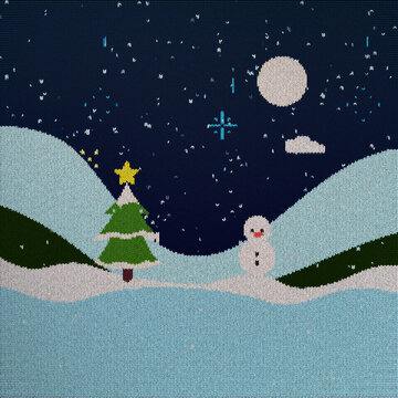 Christmas Holiday Knit Sweater Multiple Variations Square Background