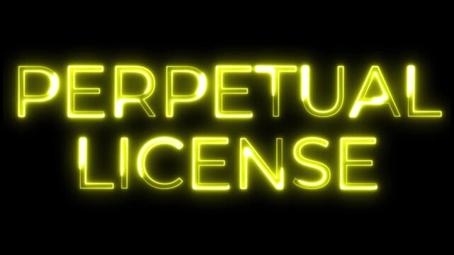 Perpetual License Neon Typography Animation