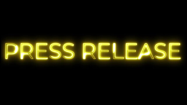 Press Release Neon Typography Animation