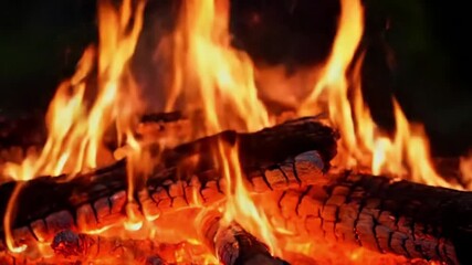 An abstract representation of warmth, energy, and the elemental force, emphasizing the transformative nature and continuous motion of the fire effect.