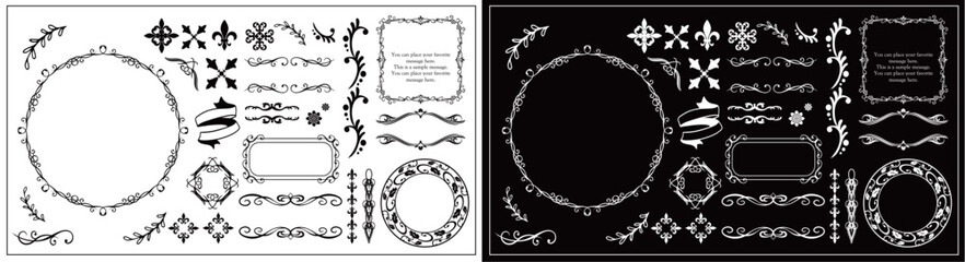 Antique Frame Design Vector Set