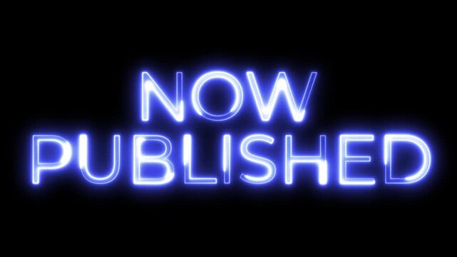Now Published Neon Typography Animation