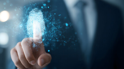 Digital fingerprint scan for secure access and identity verification technology future