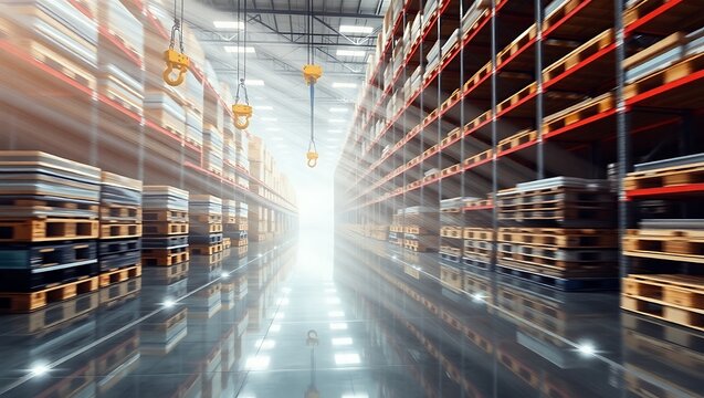 Generative AI future automated warehouse logistics efficiency.