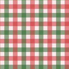 Christmas gingham checkered pattern background. Seamless red, green, and beige plaid design perfect for festive packaging, fabric, crafts, and cozy holiday digital projects.
