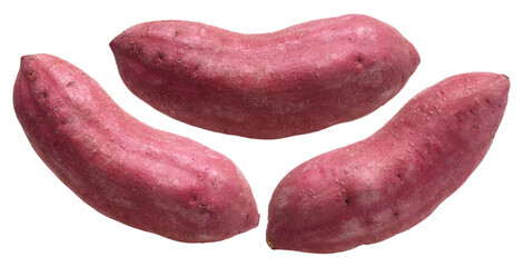 Close-up, Sweet potato isolated, transparent PNG, PNG format, cut out, set