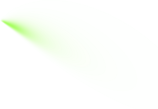 Abstract green light streak against deep black background - Powered by Adobe