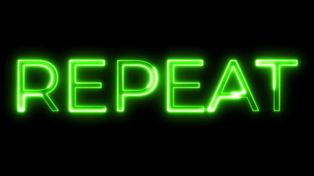 Repeat Neon Text  Typography Animation