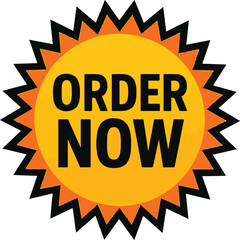 Order Now Starburst Badge for E-Commerce