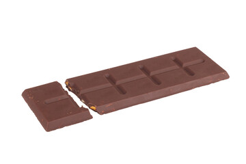 Chocolate broken milk flavor pink white on white background