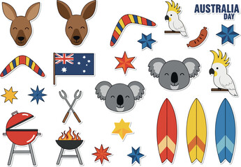 Australia Day Celebration Iconic Australian Animals and Symbols