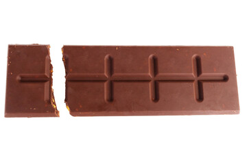 Chocolate broken milk flavor pink white on white background