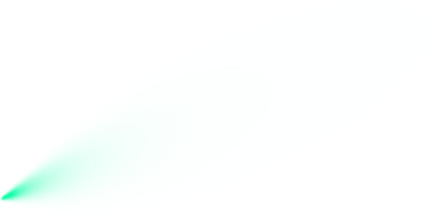 Abstract green light beam streaking across a dark background