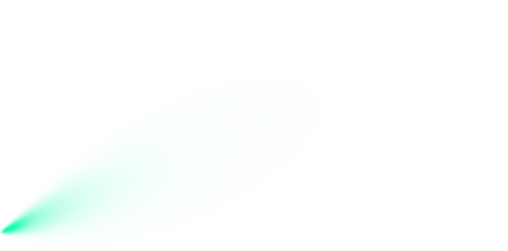 Abstract green light beam streaking across a dark background