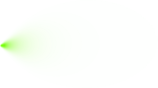 Abstract green light flare effect on black background