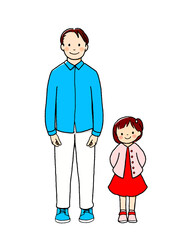 父と娘の可愛らしいイラスト