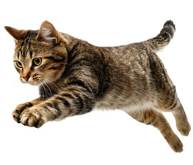 cat running on isolated background