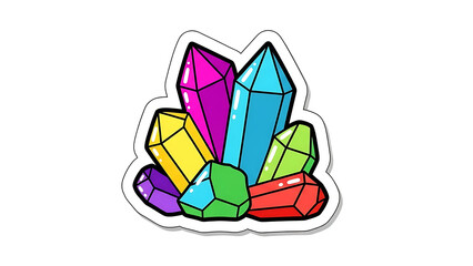 Vibrant crystal cluster brings magical healing energy, perfect for wellness and spiritual designs