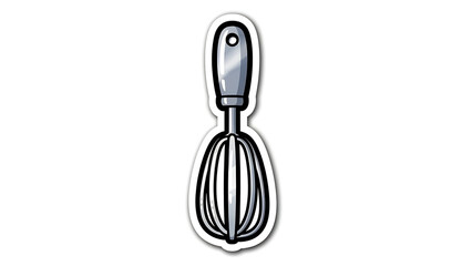 Baking whisk with metallic handle for cooking enthusiasts and culinary creations