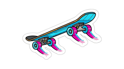 Rad skateboard sticker for teens and young adults, great for customization and cool designs