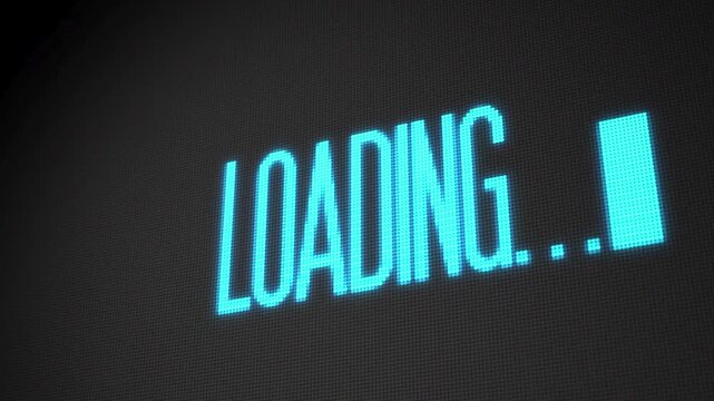 background Running bar counter Loading bar processing animation Percent indicator. Ms Dos stock video download 0 to 100% on alpha channel transparent