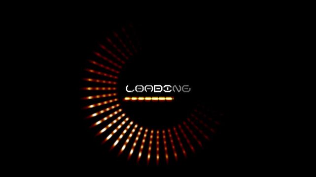 progress indicator bar 0-100 percent on Black Background and busy indicator abstract beautiful loading Loading Progress Bar. Coding Futuristic progress