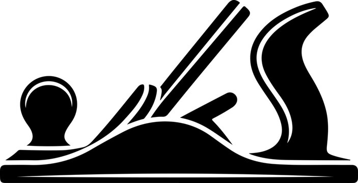 jack plane tool silhouette vector illustration