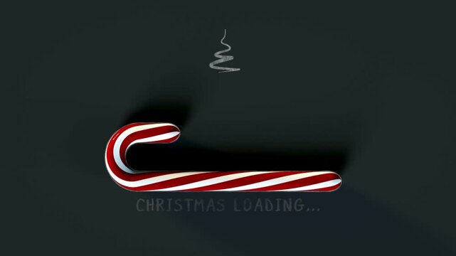 cute animation of loading progress bar with red and white candy bar progress indicator bar 0-100 percent on abstract Background