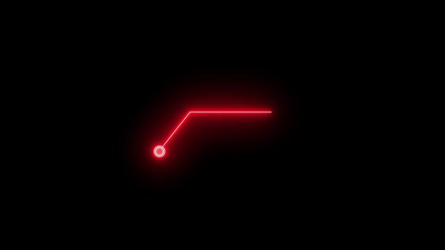 Animated glowing neon callout elements and HUD graphics. Animate a neon red callous for text. HUD elements on black background.