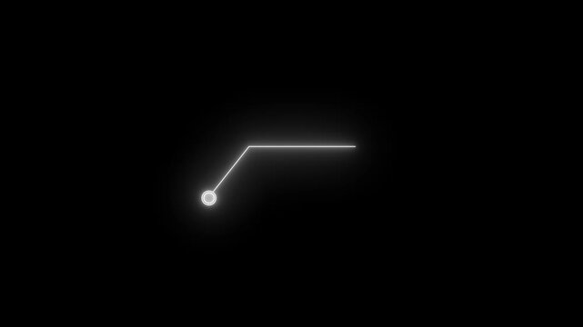 Animated glowing neon callout elements and HUD graphics. Animate a neon white callous for text. HUD elements on black background.