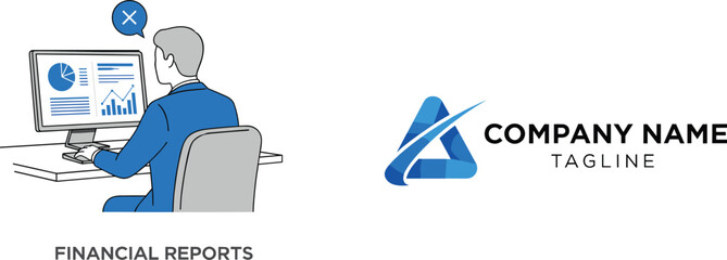Business Analysis and Financial Reports Vector