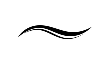 Flowing line wave shape with transparent background
