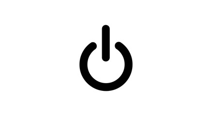 Power button icon with transparent background