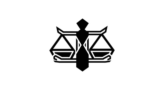 Scales of justice icon with transparent background
