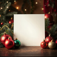 christmas tree and writing note