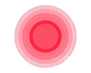 Concentric circles of pink and red on a black background