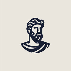 Ancient Greek Man Logo
