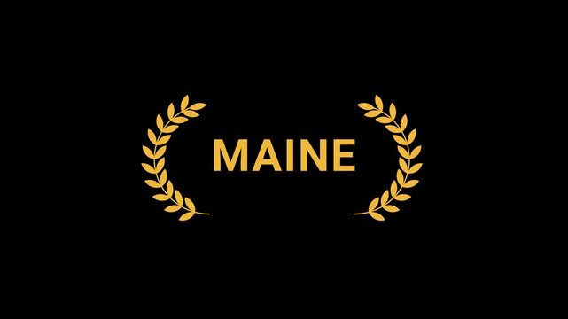 Maine Laurel Wreath Badge Animation