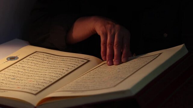 holly quran book with silhouette black shadow islamic background Prayer middle east religion