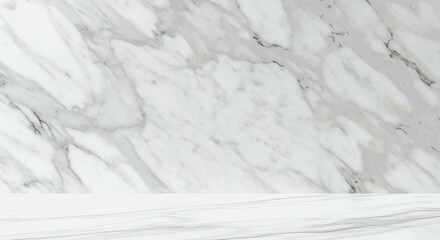 Elegant White Marble Texture with Subtle Veins and Smooth Surfac