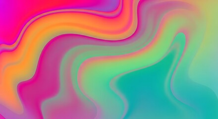 Vibrant abstract background with swirling colors of pink orange yellow green and blue creating a fluid marbled effect perfect for digital art and design