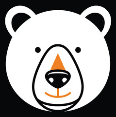 Naklejka premium Cute and Playful Polar Bear Mascot Design