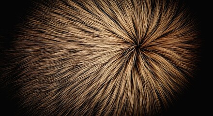 Radiating Straw: An Abstract Burst of Golden Fibers on Black Bac